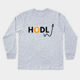 Hodl  - Bitcoin Kids Long Sleeve T-Shirt